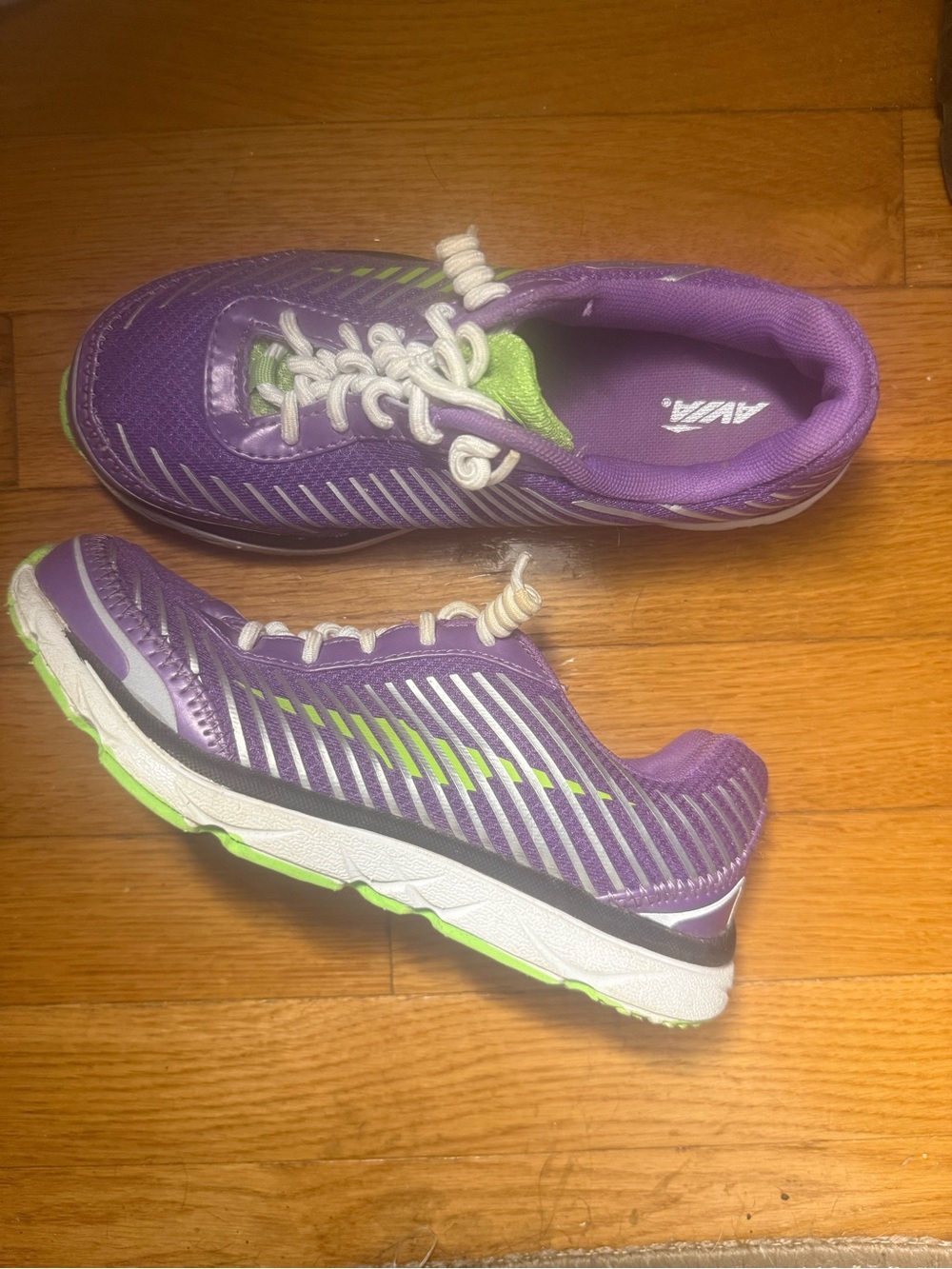 Avia Purple and Lime Kids' Sneakers